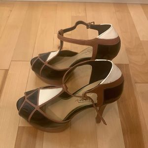 Jessica Simpson Colour Block Platform Heels